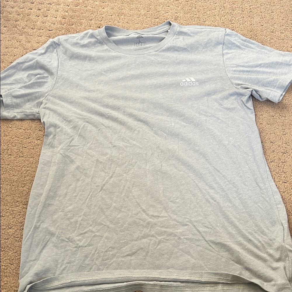 Adidas Men's Light Gray Short Sleeve Tee
